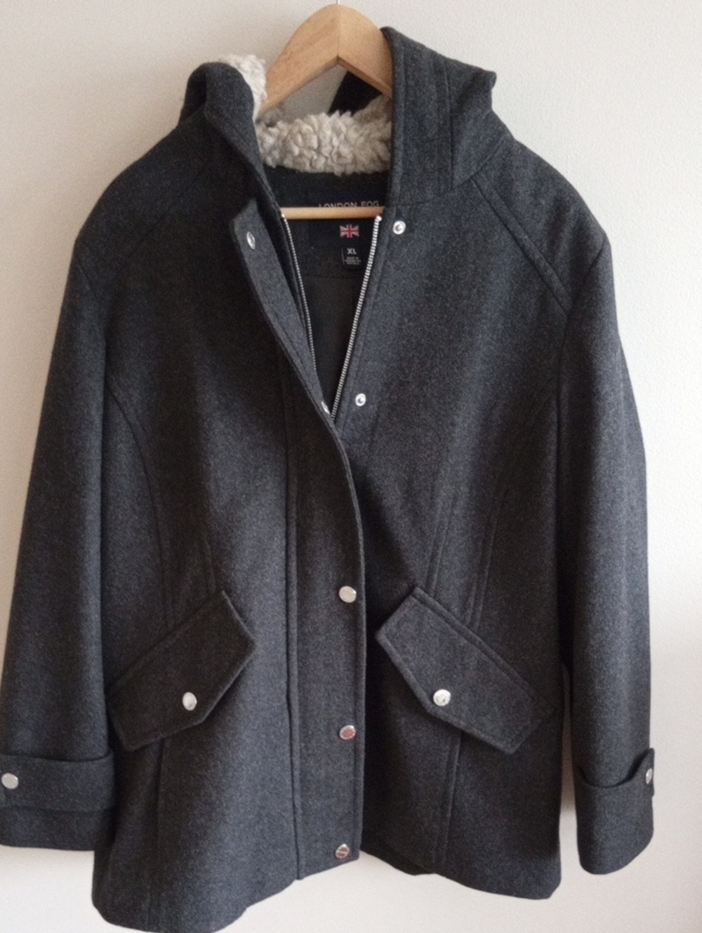 London Fog Wool Blend Classic Winter Coat Size XL
